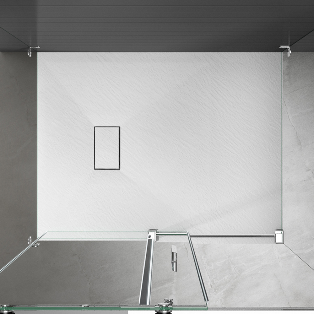 Piatto doccia effpietra bianco 5 Piatto doccia rettangolare "Dakota" bianco 80x140 h2,6 cm riducibile ultraslim in ABS effetto pietra