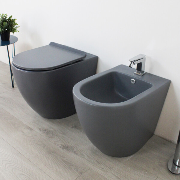 Round grigio a terra Ceramashop Store Online di igienico-sanitari ed accessori per il bagno
