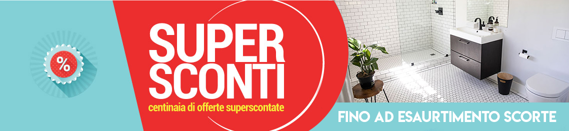 Banner supersconti Ceramashop Store Online di igienico-sanitari ed accessori per il bagno