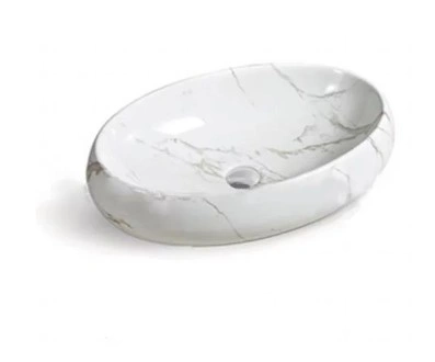 Lavabo d'appoggio 60x39 effetto marmo