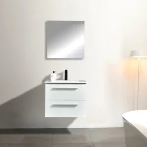 Mobile bagno 60 cm bianco matt con specchio Roma