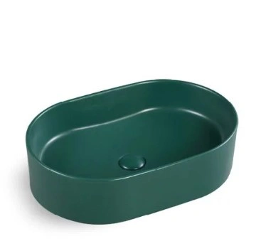 Lavabo d'appoggio 52x33 verde matt