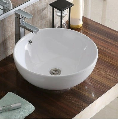 Lavabo da appoggio 43x43 bianco lucido