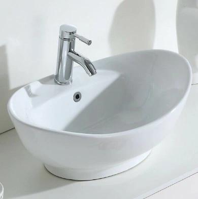 Lavabo da appoggio 59x39 bianco lucido
