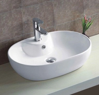Lavabo da appoggio 59x41 bianco lucido