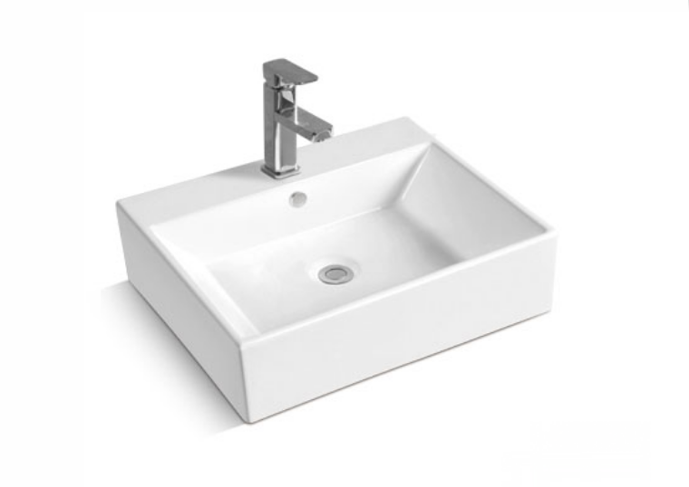 Lavabo da appoggio 53x42,5 bianco lucido