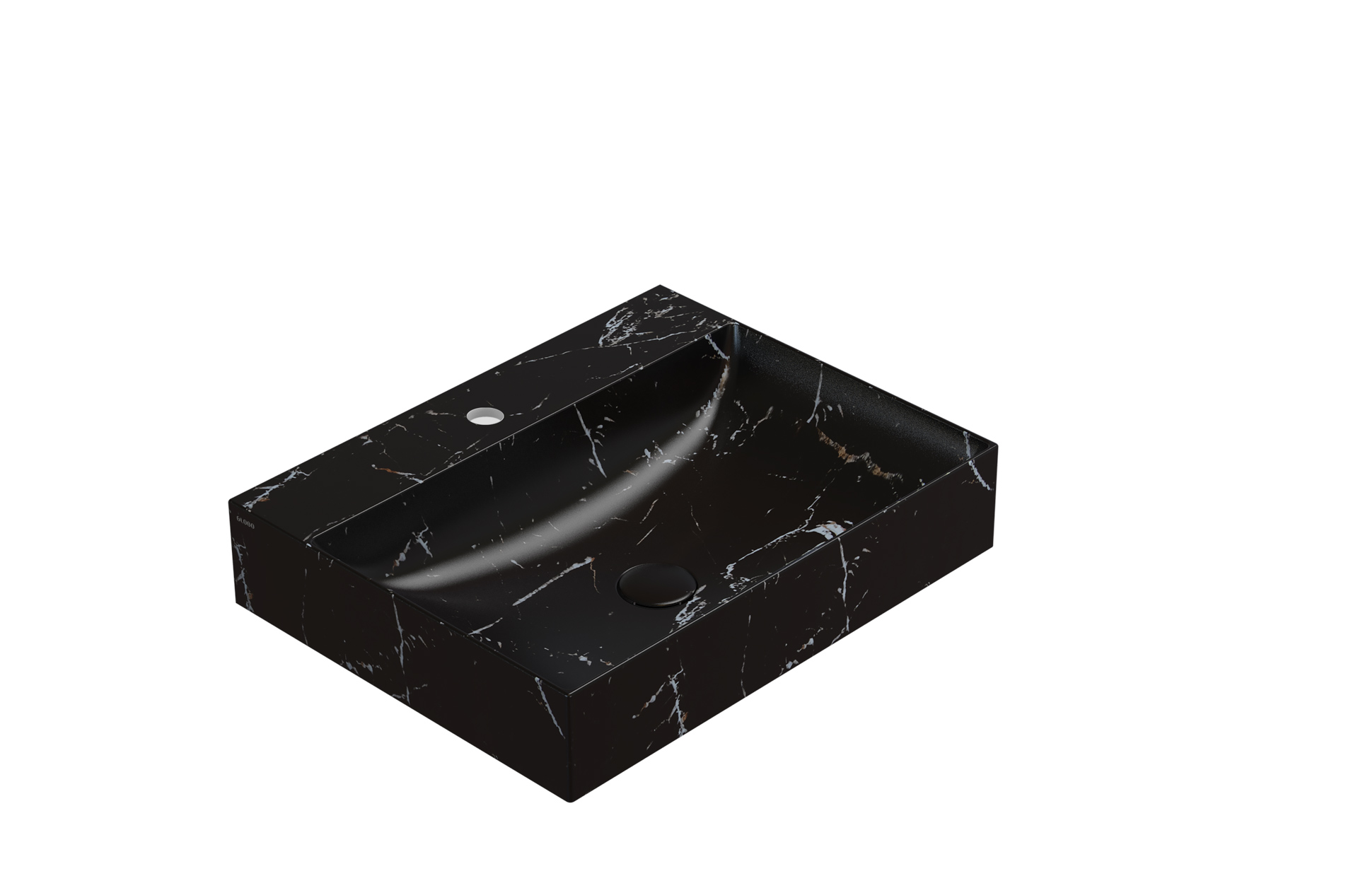 Lavabo d'appoggio/sospeso 60x47 effetto marmo, by Ceramica Globo