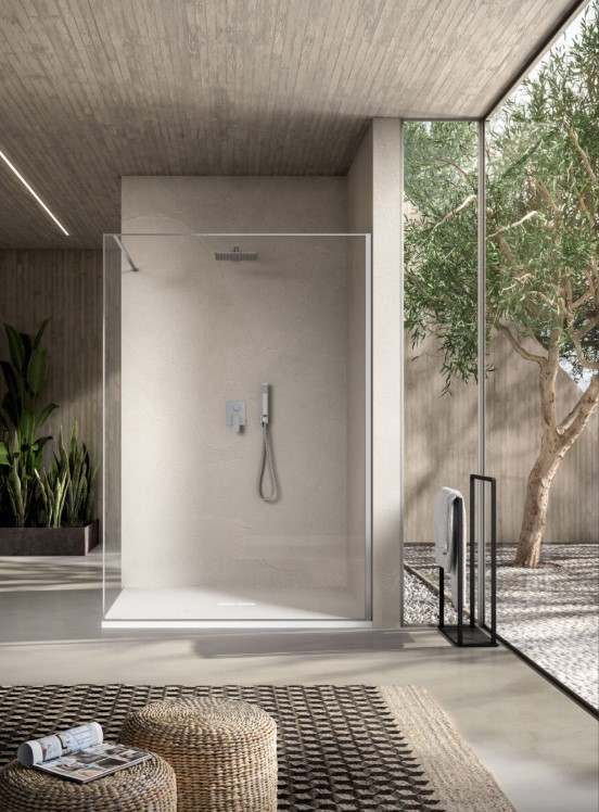 Parete doccia walk-in 100 cm Brill cristallo trasparente 8 mm Griffe